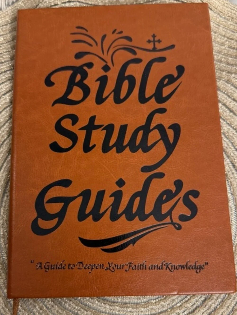 Bible Study Guide Faux Leather Christian Faith Journal Devotional Workbook 6x8.5